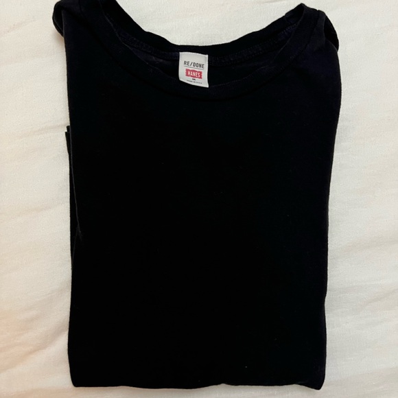 Re/Done black baby tee - Picture 2 of 2